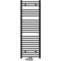 LuxeBath Badkamer radiator middenaansluiting 500x1500 mm antraciet recht met universele aansluitset