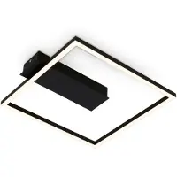 B.K.Licht BRILONER - Plafonniere LED Frame - plafondlamp met warm wit licht - 3000K - 12W - 1400 lm - 32x30x5 cm - zwart