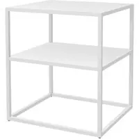 En.casa Bijzettafel Raahe met plank 50,5x45x40 cm wit