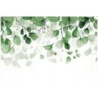 WALLARENA - Fotobehang - 250x175 cm - Fototapete met groene bladeren voor slaapkamer en salon, vliesbehang