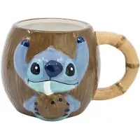 Stor Stitch 3d-mok In Geschenkdoos Van Kokosnoot 420ml Blauw
