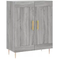 vidaXL Hoge kast 69,5x34x180 cm bewerkt hout grijs sonoma eikenkleurig