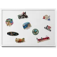 Tulup Magneetbord met Witte Frame - Wit Magneetbord Met Effen Achtergrond - 60 cm x 40 cm - Kleur wit - Magnetisch Wandbord - Magnetisch Bord Kindvriendelijk - Memobord Magnetisch