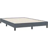 vidaXL Bedframe zonder matras 160x220 cm fluweel donkergrijs