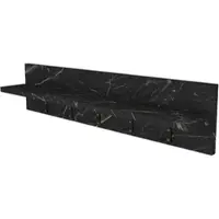 En.casa Wandkapstok Hammarö met plank 80x11x18 cm marmer zwart