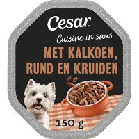 Cesar Cuisine In Saus Kuipje Kalkoen En Rund 150 Gr