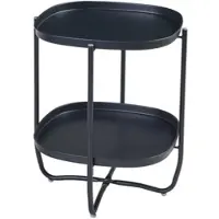 En.casa Tuintafel Sandefjord bijzettafel metaal 57,5x46x46cm zwart []