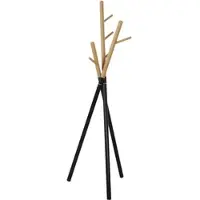 En.casa Kapstok Laerdal kledingrek 172x49x49 cm zwart en houtkleurig []