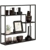 De Bommel Meubelen Wandrek Sona - 80x80 cm - metaal Zwart