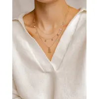 Hey Happiness Ketting 'Line Up' rose-goud