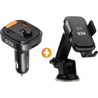R2B Draadloze Telefoonhouder Auto met Bluetooth FM Transmitter