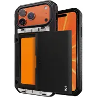R2B iPhone 17 Pro Max Hoesje met Pasjeshouder - Incl. Screenprotector - 4 Pasjes
