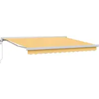 vidaXL Uitschuifbare luifel Zand 400 × 300 cm Stof en Metaal