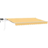 vidaXL Uitschuifbare luifel Zand 600 × 350 cm Stof en Aluminium