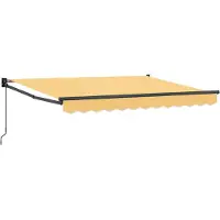 vidaXL Uitschuifbare luifel Zand 4,5 × 3 m 100% Polyester en Aluminium