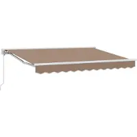 vidaXL Uitschuifbare luifel Taupe 4 x 2 m Polyester en Aluminium