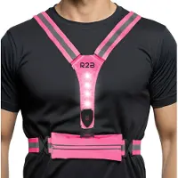 R2B Hardloopvest met Verlichting & Opbergvak - Roze