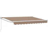 vidaXL Uitschuifbare luifel Taupe 3 x 2,5 m