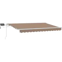 vidaXL Uitschuifbare luifel Taupe 400 × 300 cm Stof en Aluminium