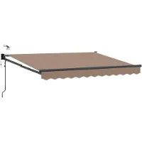 vidaXL Elektrisch Uitschuifbare Zonneluifel Taupe