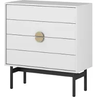 Selsey Ladekast Stoon II met 4 lades, wit, 85cm