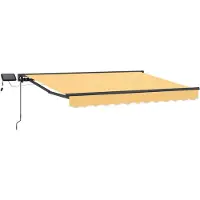 vidaXL Handbediende luifel met LED's Zand 2,5 x 2 m