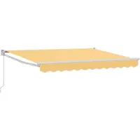 vidaXL Uitschuifbare luifel Zand 3,5 x 2,5 m