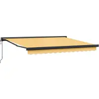 vidaXL Uitschuifbare luifel Zand 400 × 300 cm Stof en Metaal
