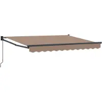vidaXL Uitschuifbare luifel Taupe 3,5 x 2,5 m