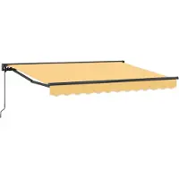 vidaXL Uitschuifbare luifel Zand 3,5 x 2,5 m Polyester en Aluminium