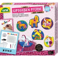 Lena paarden knutselset gips glitter magneten creatief speelgoed.