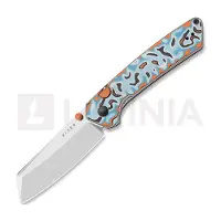 Kizer Cutlery Madrac 14C28N vouwmes, Multicolor Vortex Micarta, Satin