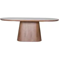 Giga Meubel Eettafel Alba Walnoot Marmer 200cm Ovaal