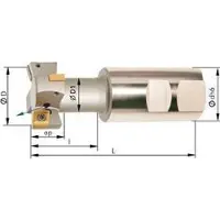 Format T-groeffrees met IKmet inwendige koeling Z 2 25mm