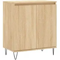vidaXL Dressoir 60x35x70 cm bewerkt hout sonoma eikenkleurig