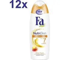 Fa - NutriSkin - White Peach - Douchecrème - 12x 250ml - Voordeelverpakking