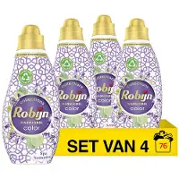 Robijn Klein & Krachtig Collections Vloeibaar Wasmiddel - Color Spa Sensation - Voordeelverpakking - 6 x 22 Wasbeurten