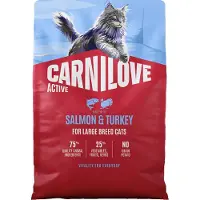 Carnilove Actieve Zalm En Kalkoen Voer Voor Volwassen Katten Van Grote Rassen 2kg