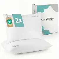 CozySense Hoofdkussen - Set van 2 - 50x70 CM - Ademend Slaapkussen met Zachte Microvezel Hoes - Hotel Kussen - Pillow - Voor Zij-, Buik- en Rugslapers