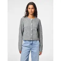 Pieces Gebreid vest 'PCSilly' stone grey