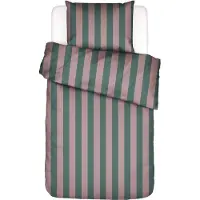 Essenza Dekbedovertrek Minte Stripe Woodrose - Dark Teal Satijn-140 x 200 / 220 cm | 1-Persoons