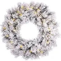 Black Box Trees Dinsmore Kerstkrans met LED Verlichting - Ø60 cm - Frosted Green