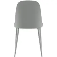 STONES Tamara-stoel, gemaakt van lichtgrijs polypropyleen met een bijpassend metalen frame – Modern, ergonomisch design voor woonruimtes – Set van 4 stuks