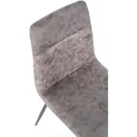 STONES Stoel met metalen frame en zitvlak van vintagegrijs kunstleer – modern, ergonomisch design, 48,5 x 49 x 88 cm, voor gebruik binnenshuis