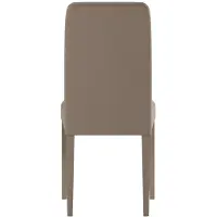 STONES Anita-fauteuil in beige kunstleer met gelakte beuken houten poten, modern en elegant design voor uw interieur - Ombrellificio