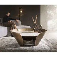 DELIFE Salontafel Skafi 100x40 cm keramiek minas melange metallic goud