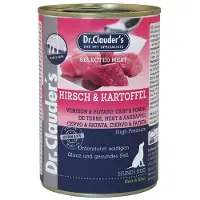 Dr. Clauder's hert met aardappel natvoer hond 6 x 400 g
