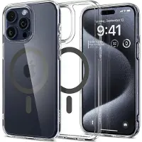 Spigen Ultra Hybrid Backcover MagSafe voor de Apple iPhone 15 Pro - Graphite