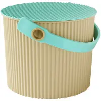 Hachiman opbergemmer Fraichair Mini, kunststof, beige, turkoois, 4 l, 236412