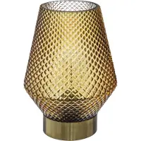 Atmosphera Tafellamp Dante D12,4x17,5cm - Batterij niet inbegrepen - Geel -